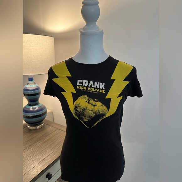 Y2K Crank High Voltage 2009 Black/Yellow Movie Promo T-Shirt - Size S - Picture 1 of 8